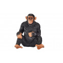 Figura realista de chimpancé de la colección Mojo pintada a mano para coleccionistas y juego educativo.