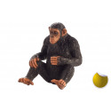 Figura realista de chimpancé de la colección Mojo pintada a mano para coleccionistas y juego educativo.