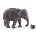 Figura de juguete de elefante asiático realista y detallada para niños y coleccionistas