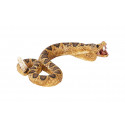 Figura detallada y realista de serpiente de cascabel para decoración y coleccionistas de la naturaleza.