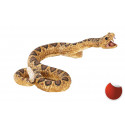 Figura detallada y realista de serpiente de cascabel para decoración y coleccionistas de la naturaleza.
