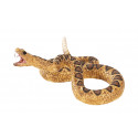 Figura detallada y realista de serpiente de cascabel para decoración y coleccionistas de la naturaleza.