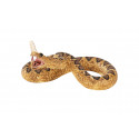 Figura detallada y realista de serpiente de cascabel para decoración y coleccionistas de la naturaleza.
