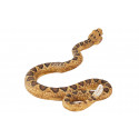 Figura detallada y realista de serpiente de cascabel para decoración y coleccionistas de la naturaleza.