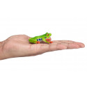 Réplica realista de la rana arborícola de ojos rojos Mojo, figura decorativa y coleccionable.
