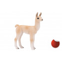 Figura artesanal de llama bebé con diseño realista para decoración de interiores y juego infantil.