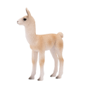 Figura artesanal de llama bebé con diseño realista para decoración de interiores y juego infantil.