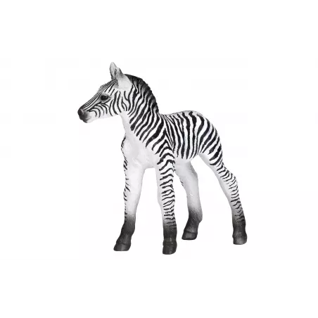 Figura de potro cebra de juguete realista de la colección Mojo para niños y coleccionistas.