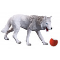 Figura de lobo ártico Mojo pintada a mano, juguete realista y detallado de colección.