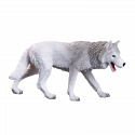 Figura de lobo ártico Mojo pintada a mano, juguete realista y detallado de colección.
