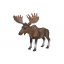 Figura decorativa y realista de alce europeo para coleccionistas de fauna.