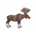 Figura decorativa y realista de alce europeo para coleccionistas de fauna.