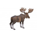 Figura decorativa y realista de alce europeo para coleccionistas de fauna.