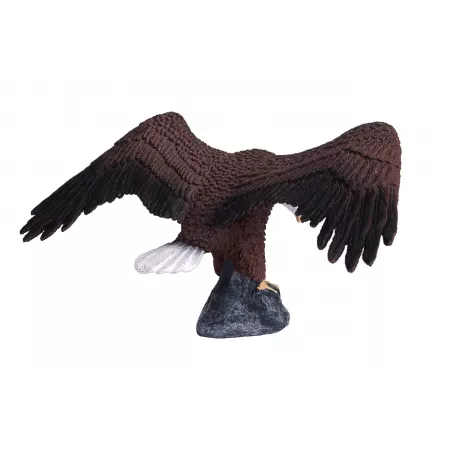 Figura realista de águila calva americana pintada a mano para coleccionistas y decoración.